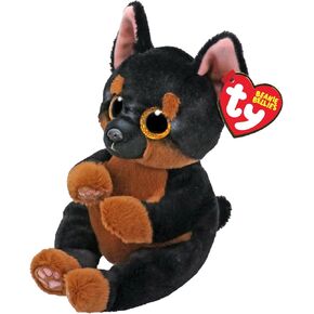 Ty Beanie Bellie Fritz - Black and Tan Dog - 6"", Black/Tan