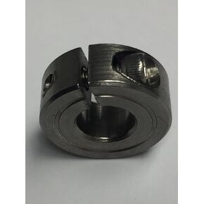 1/2" Bore, Single Split Shaft Collar, Stainless Steel, 1 Pc