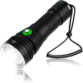 DVF05 Scuba Diving Light, Super Bright 2500 Lumens Scuba Diving Flashlight 5 Modes with Power Indicator, Professional IP68 Waterproof Underwater Flashlight, Rechargeable Safety Dive Torch