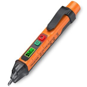 Proster قلم اختبار الجهد الكهربي غير التلامسي 12-1000 فولت + جهاز اختبار المقبس 48 فولت ~ 250 فولت، جهاز اختبار مخرج طاقة التيار المتردد، حساسية قابلة للتعديل، كاشف جهد التيار المتردد الكهربائي مع إنذار مصباح يدوي LED