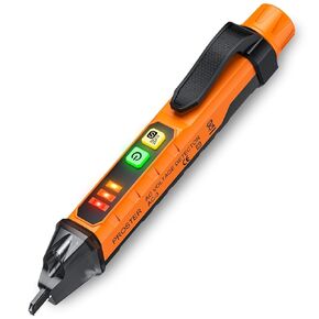 Proster Non Contact Voltage Tester Pen 12-1000V + Socket Tester 48V～250V Wall AC Power Outlet Tester Adjustable Sensitivity Electrical AC Voltage Detector with LED Flashlight Alarm