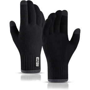 Winter Gloves Touchscreen Warm Knitted Gloves Work Outdoor Camping Hiking Running Cycling Driving for Men and Women