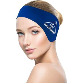 غطاء للأذن من Water Gear - رائع للسباحين ذوي الأذنين الحساسة - يمنع التهابات الأذن - مريح وآمن - مناسب للبالغين باللون الأزرق