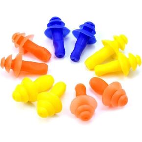 5 Pairs Colorful Soft Silicone Swim Mushroom Ear Plug Waterproof Earplug Protector Ear Care Stylish Attractive and Fashion