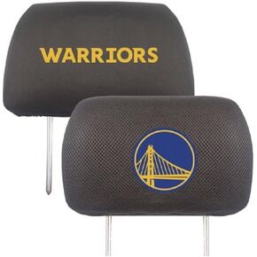 FANMATS NBA - Golden State Warriors Embroidered Head Rest Cover Set - 2 Pieces , 10"x13"