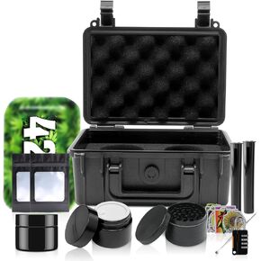Smell Proof Box - Smell Proof Containers, Smell Proof Lock Box with & Fun Stickers, Discreet, child proof & robust, Odor Proof Box Suit for Travel Home Camping(multicolor)