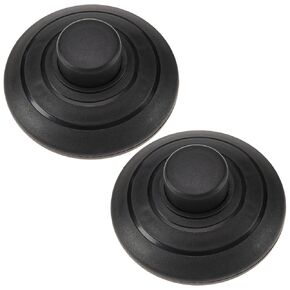 Create idea 2PCS Floor Foot Switch in-Line Push Button Foot Press Switch Round Power Light Foot Control Switch for Floor and Table Lamp 70mm Diameter Black