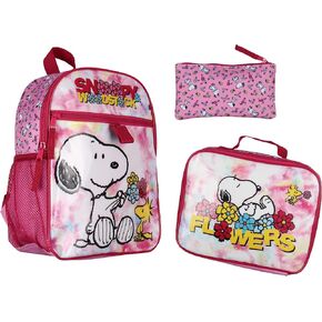 Sesame Street ABC Cookie Monster Elmo 3 PC Backpack Lunch Box Pencil Pouch