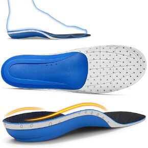 Plantar Fasciitis Insoles Men Women -YIDOO Medium Arch Support Orthotic Shoe Inserts for Plantar Fasciitis Relief-Flat Feet Pain, Work Boots Sneakers Shoe Insoles Standing All Day,M