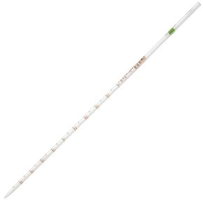 Globe Glass, Serological Pipette, Reusable, 2mL, 0.1 Graduations, Green Band, ASTM E1044, 6/Box