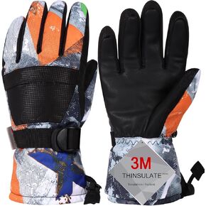 Ski Gloves, Warmest Waterproof and Breathable Snow Gloves for Cold Weather, Fits Both Men & Women,for Parent Child Outdoor