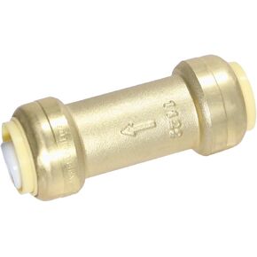 1 Pcs XFITTING 1/2" x 1/2" Push Fit Check Valve, Certified to NSF ANSI 61, Brass, Plumbing Fitting For Copper, Pex, CPVC, 28-4-3=1XX