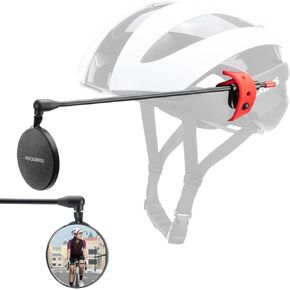 ROCKBROS Bike Helmet Mirror 5.5cm HD Mirror, Flexible Frame, Detachable Design, MTB Helmet Mirror for Bicycle Cycling Helmet, Bike Accessoires