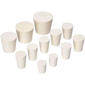 22Pcs Solid Rubber Stoppers，Lab Plug 000#-8# Sizes Tapered Lab Rubber Plugs for Sealing，11 Assorted Sizes.