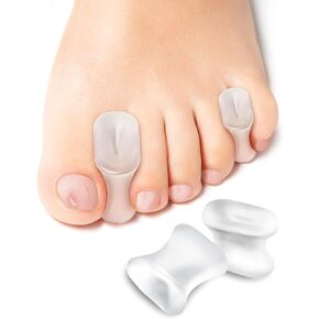 14 Pack Gel Toe Separators Silicone Toe Spacers Soft Bunion Pads for Women Men Toe Pain Relief, Crooked Toes, Overlapping Toes, Hammertoe Corrector(6L+8S)