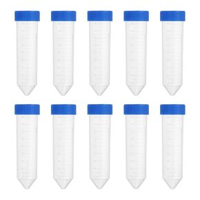 PATIKIL 50ML Plastic Centrifuge Tubes, 25 Pcs Conical Test Tube Container with Leak-Proof Blue Screw Caps and Graduated Marks for Laboratory Liquid