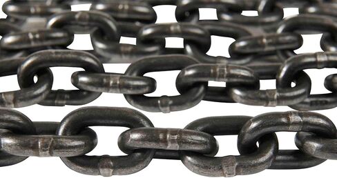 Mytee Products 3/8 Inch x 10 FT G80 Transport Binder Chain with Clevis Grab Hooks - 7,100 LB Working Load Limit - Heavy Duty Grade 80 Safety Trailer Logging Chain - Towing Tie Down Binding Equipment in Saudi Arabia
