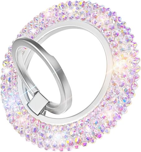Erolagomat Bling Magnetic Cell Phone Ring Holder Grip Compatible with MagSafe，Glitter Sparkle Magnet Finger Phone Ring Grip Stand Holder Compatible with iPhone 15 14 Plus 13 12, Pro, Pro Max, Mini in Saudi Arabia