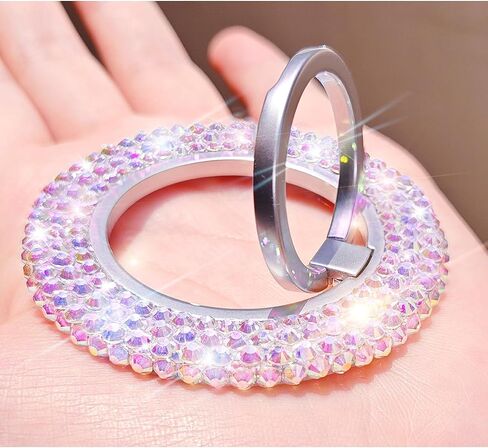 Erolagomat Bling Magnetic Cell Phone Ring Holder Grip Compatible with MagSafe，Glitter Sparkle Magnet Finger Phone Ring Grip Stand Holder Compatible with iPhone 15 14 Plus 13 12, Pro, Pro Max, Mini in Saudi Arabia