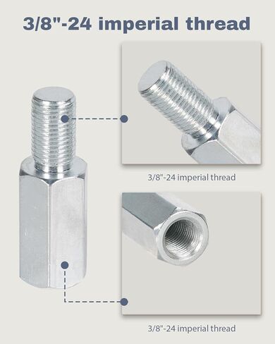 موسعات محور PRUNUS لعجلات التدريب، ومسامير لتمديد المثبتات على عجلات 12 14 16 18 20 بوصة ودراجات الأطفال والدراجات الجبلية، ومسامير تمديد 3/8"-24 خيط إمبراطوري in Kuwait