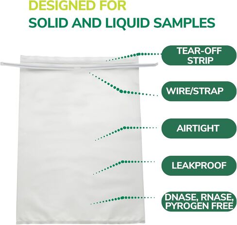 Sterile lab sample bags small – Sealable, Leakproof and Airtight Validated by Quality Control, Twirl'em BPL4575, Specimen containers laboratory supplies, Clear, 15oz, 450ml, 4.5"x7.5", 500/box in Saudi Arabia