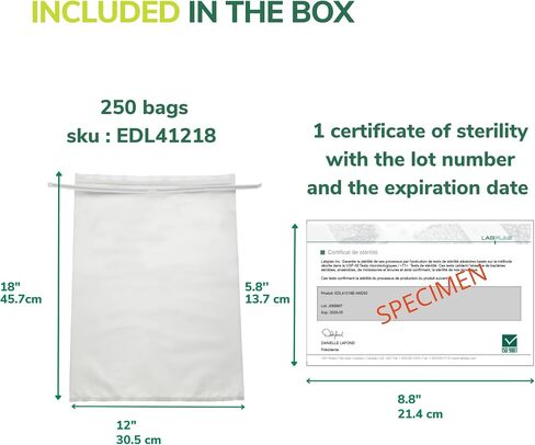 Sterile lab sample bags small – Sealable, Leakproof and Airtight Validated by Quality Control, Twirl'em BPL4575, Specimen containers laboratory supplies, Clear, 15oz, 450ml, 4.5"x7.5", 500/box in Saudi Arabia