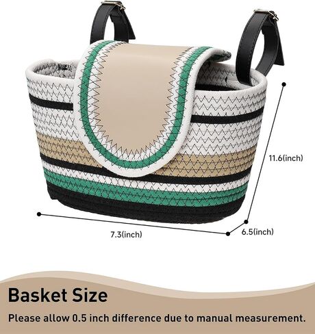 Handmade Bike Basket Front, Woven Bicycle Baskets for Adult Bikes, Rustic Detachable Handlebar Basket with Lid, Adjustable Leather Straps in Saudi Arabia