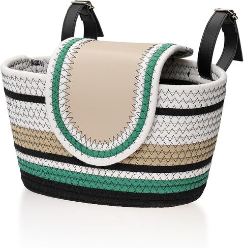 Handmade Bike Basket Front, Woven Bicycle Baskets for Adult Bikes, Rustic Detachable Handlebar Basket with Lid, Adjustable Leather Straps in Saudi Arabia