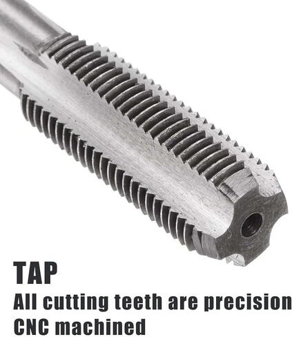 مجموعة صنبور مترية QETLIVLA M18 x 1.5 مم، صنبور ماكينة فولاذي عالي السرعة M18 x 1.5 مم، صنبور خيط HSS وخيط مستدير يموت اليد اليمنى (قطعتان)، SZ-M18*1.5 in Kuwait