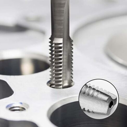 مجموعة صنبور مترية QETLIVLA M18 x 1.5 مم، صنبور ماكينة فولاذي عالي السرعة M18 x 1.5 مم، صنبور خيط HSS وخيط مستدير يموت اليد اليمنى (قطعتان)، SZ-M18*1.5 in Kuwait