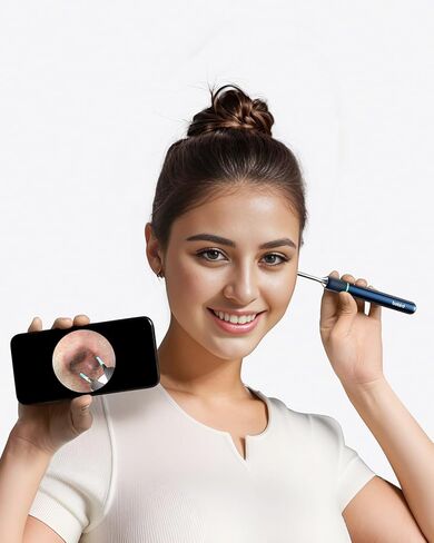 منظف ​​الأذن BEBIRD Note5 Pro: كاميرا أذن FHD حصرية مع ملاقط متعددة الاتجاهات، منظار الأذن الذي يدعم تقنية IoT يدعم مقاطع الفيديو عن بعد، غطاء تشغيل/إيقاف مغناطيسي، قاعدة تخزين لنظافة الأذن، 12 قطعة بديلة in Kuwait