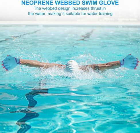 PATIKIL Webbed Swimming Gloves Swim Gloves Aquatic Fitness in Saudi Arabia