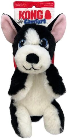 KONG Comfort Pups Low Stuffing Plush Fur and Crinkly Noise with Squeaker (Small, Pierre) in Saudi Arabia