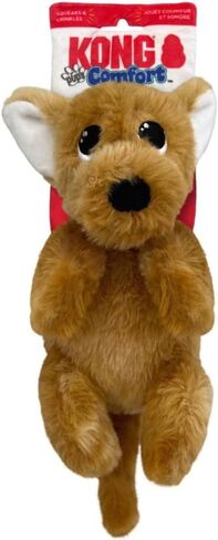 KONG Comfort Pups Low Stuffing Plush Fur and Crinkly Noise with Squeaker (Small, Pierre) in Saudi Arabia