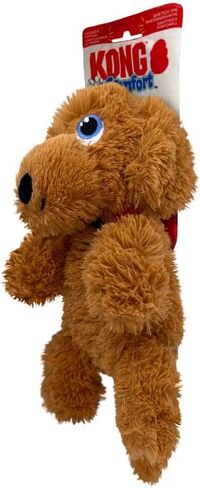 KONG Comfort Pups Low Stuffing Plush Fur and Crinkly Noise with Squeaker (Small, Pierre) in Saudi Arabia
