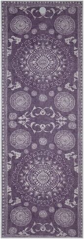 منشفة سجادة اليوجا يوجيتوس - خفيفة الوزن، ألياف دقيقة سريعة الجفاف، تقنية مضادة للانزلاق، تستخدم في اليوجا الساخنة، فينياسا والطاقة، 71 بوصة (180 سم)، جيجا بيربل in Kuwait