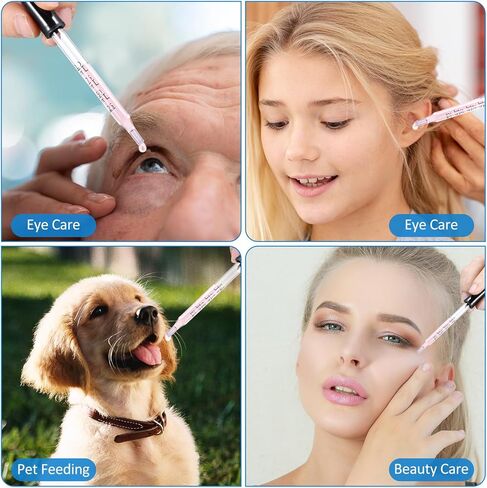 20 Pcs Eye Dropper 1ml Pipettes Dropper Straight-Tip Glass Dropper with Black Rubber Head Eye Droppers for Essential Oils, Eye Drops Makeup Liquid for Men Women(with 2 Brushes) in Saudi Arabia