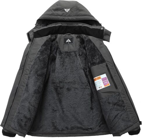 MOERDENG Women's Ski Jacket Waterproof Winter Coat Hooded Snowboarding Jacket Warm Winter Jacket in Kuwait