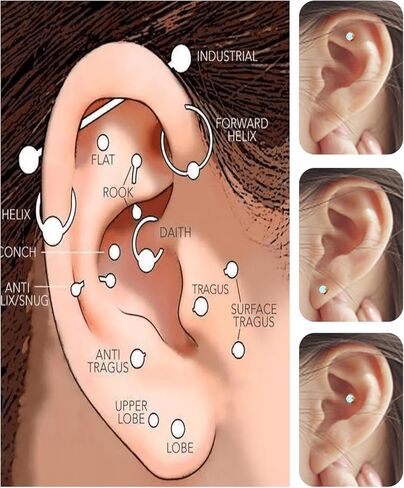 Opal Stud Earrings Hypoallergenic Earrings Studs Surgical Steel Earrings Tragus/Cartilage/Conch/Helix-Dainty Piercing Stud Earrings For Women Men Girls Jewelry Gifts（5mm) in Saudi Arabia