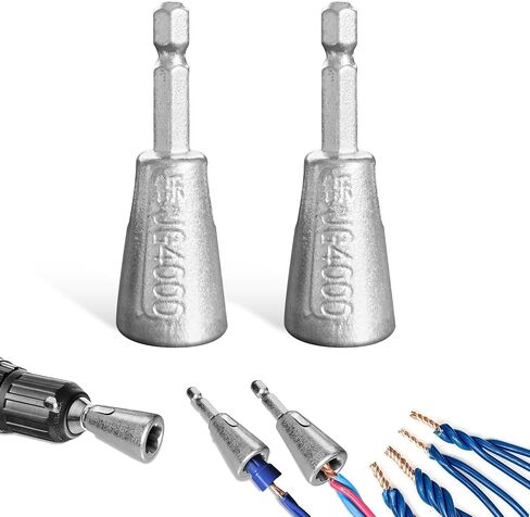 Smasener Wire Stripper for AWG, 14-12-10-8 Gauge Electric Wire Stripper, Wire Twister Tool for Drill, Portable Wire Twister for Power Drill, Cable Quick Stripping and 25PCS Wire Connectors Nuts in Saudi Arabia