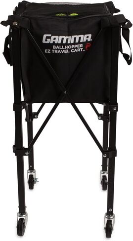 عربة السفر GAMMA Sports EZ XD: آلة كرة التنس المحمولة وعربة تخزين كرة المخلل مع عجلات، حقيبة نايلون متينة، سعة 150/120، تتضمن حقيبة حمل in Kuwait