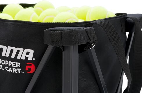 عربة السفر GAMMA Sports EZ XD: آلة كرة التنس المحمولة وعربة تخزين كرة المخلل مع عجلات، حقيبة نايلون متينة، سعة 150/120، تتضمن حقيبة حمل in Kuwait