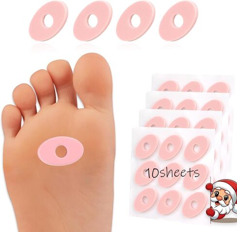 Corn Cushions, Self-Stick Callus Cushions, Corn Pads for Toes, Feet, Bottom of Foot, Heel | Protect Calluses and Reduce Friction - Oval Shape, 10 Sheets (90 Count Total) in Saudi Arabia