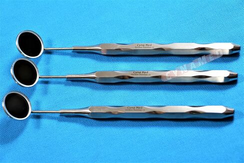 Cynamed Premium German -New Design Hollow Dental Mirror Handle with Replaceable Dental Mouth Mirror #5 Teeth Inspection Cleaning Examination Tool (1 Each) in Saudi Arabia