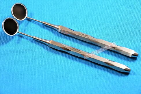 Cynamed Premium German -New Design Hollow Dental Mirror Handle with Replaceable Dental Mouth Mirror #5 Teeth Inspection Cleaning Examination Tool (1 Each) in Saudi Arabia