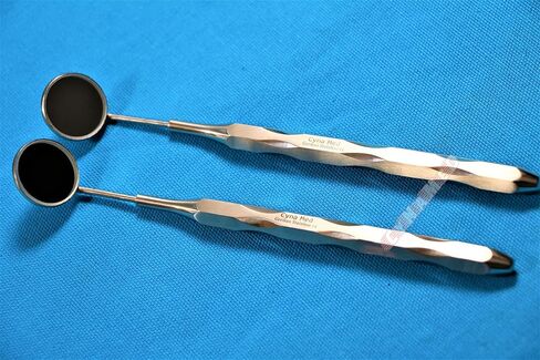 Cynamed Premium German -New Design Hollow Dental Mirror Handle with Replaceable Dental Mouth Mirror #5 Teeth Inspection Cleaning Examination Tool (1 Each) in Saudi Arabia