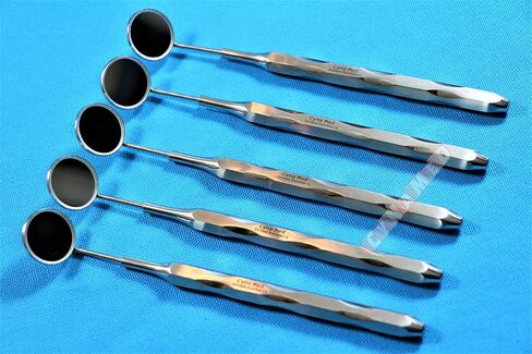 Cynamed Premium German -New Design Hollow Dental Mirror Handle with Replaceable Dental Mouth Mirror #5 Teeth Inspection Cleaning Examination Tool (1 Each) in Saudi Arabia