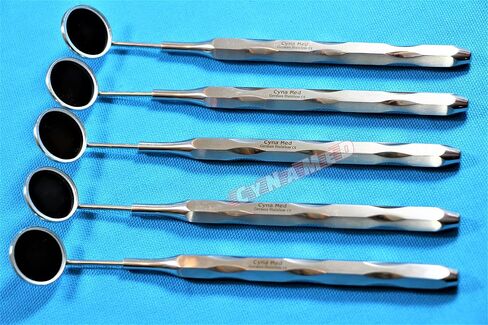 Cynamed Premium German -New Design Hollow Dental Mirror Handle with Replaceable Dental Mouth Mirror #5 Teeth Inspection Cleaning Examination Tool (1 Each) in Saudi Arabia