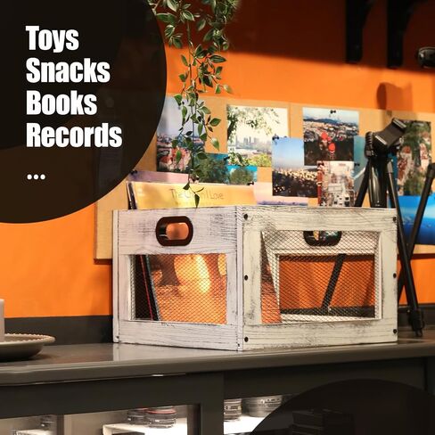 Vinyl Record Storage Sturdy Wooden Box Record Holder,Vintage LP Record Stand,Classic Desktop Organizer Crate,Album Storage Super Easy to Assemble,Holds up to 60 Records（1* Brown set） in Saudi Arabia