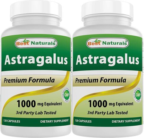 Best Naturals Astragalus Extract 1000 Mg 120 Capsules (Pack of 2) in Saudi Arabia